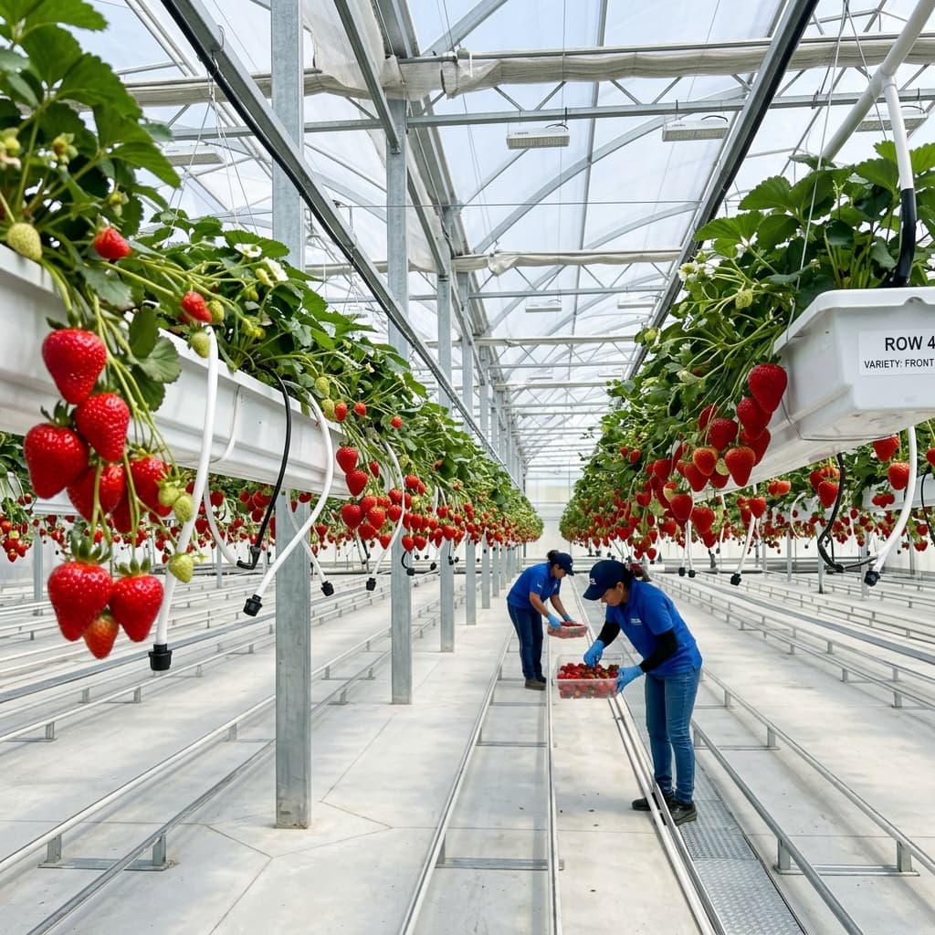 Hydroponic Strawberry Farm ROI Background